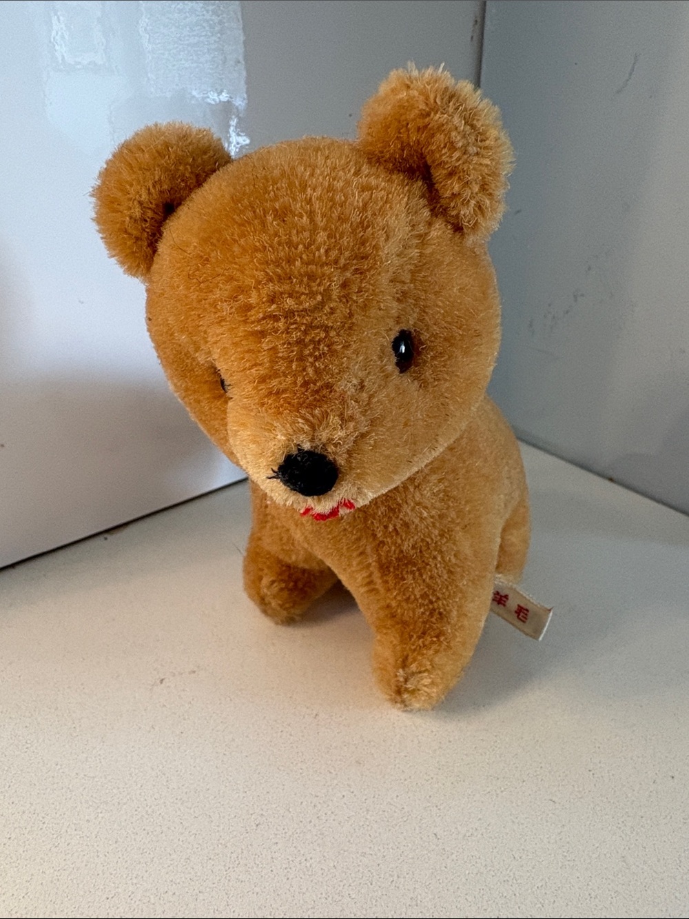 Vintage Pure Wool Brown Teddy Bear Stuffed Toy
